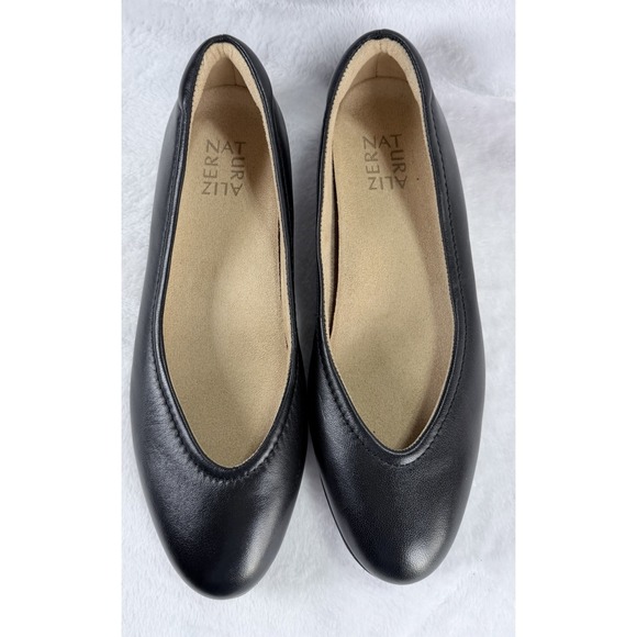 Naturalizer Shoes - Naturalizer Vivienne Black Leather Ballet Flats Comfort Shoes Women's 8M EUC